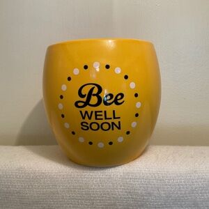 Bee Well Soon Yellow Ceramic Flower Pot